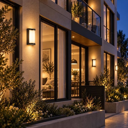 9W LED Dış Mekan Duvar Apliği – 3200K Gün Işığı, 830 Lümen, IP44, 220V, Bahçe Balkon ve Cephe Aydınlatma