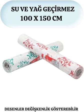 Masa Örtüsü 24 Metre 16 Yaprak Kullan At Masa Örtüsü Sıvı Geçirmez Desenli Örtü 100x150 cm