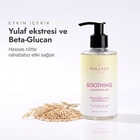 Natural Soothing Cleansing Gel, Yatıştırıcı Yüz Yıkama Jeli, 200 ml