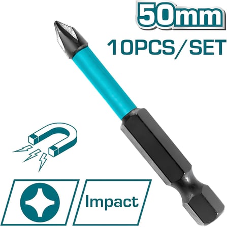 5 Adet Mıknatıslı Bits Uç Ph2 50 mm Vida Sökme 5 Cm Yıldız Matkap Vidalama Ucu S2 Çeliği