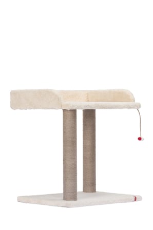 Platform Oturaklı MELODY Model Kedi Tırmalaması (Krem)