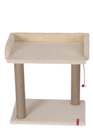 Platform Oturaklı MELODY Model Kedi Tırmalaması (Krem)