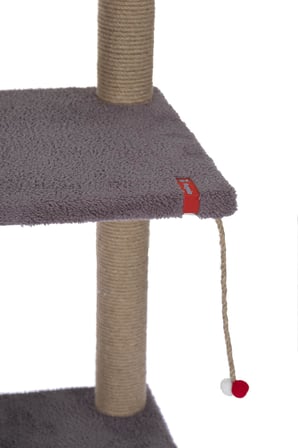 82 cm Krem iki Katlı Kedi Tırmalama Tahtası Catnipli Tırmalama Tahtası (Antrasit)