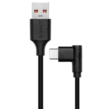 Type-C ile Uyumlu iPhone ve Samsung ile Uyumlu Hızlı Şarj ve Data Kablosu 200 cm L Tipi Gaming (Siyah)