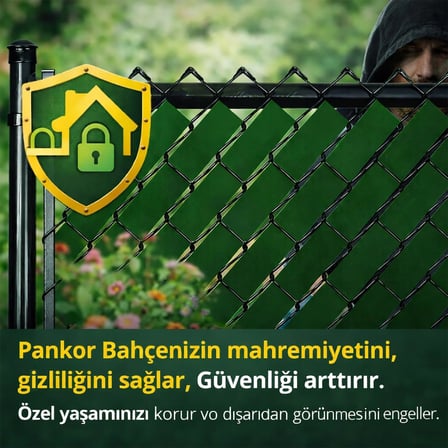 Örgü Tel Koruma, Kapatma, Gizlilik Bantları, Pvc Çit Şeridi (50 metre) (Yeşil, 7 cm)