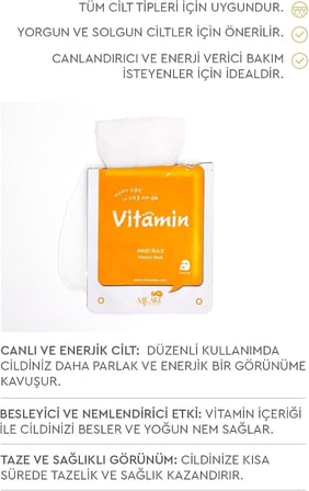 On Vitamin Mask Vitaminli Yüz Maskesi 5'li