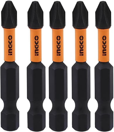 5 Adet Mıknatıslı Matkap Bits Uç Ph2 50 mm Vida Sökme 5 cm Yıldız Matkap Vidalama Ucu S2 Çeliği