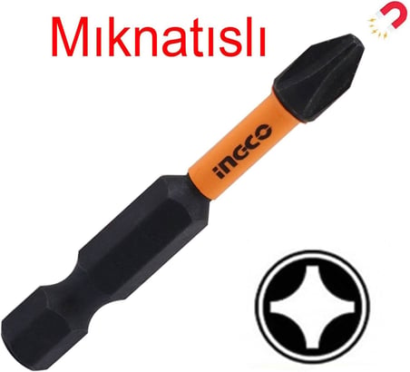 5 Adet Mıknatıslı Matkap Bits Uç Ph2 50 mm Vida Sökme 5 cm Yıldız Matkap Vidalama Ucu S2 Çeliği