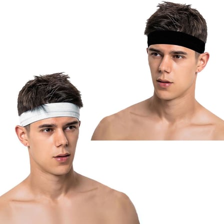 Saç Bandı 2li Sporcu Erkek Kafa Bandı Headband Tenis Gym Ter Bantı Fitness Saç Bantları Yoga Crossfit Bisiklet Koşu Canlı İddia Yürüyüş Erkekler Süper Lig Saç Bantı