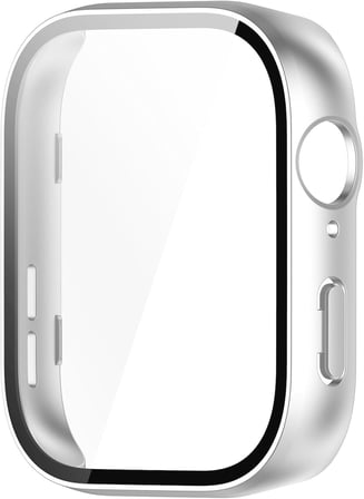 Huawei Watch Fit 3 ile Uyumlu Ekran Koruyucu Temperli Cam Kasa Koruyucu Kılıf Sert Pc GÜMÜŞ