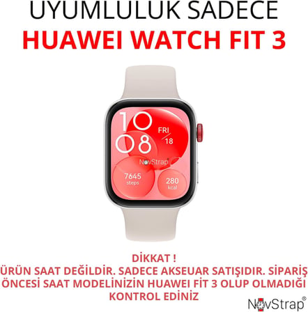Huawei Watch Fit 3 ile Uyumlu Ekran Koruyucu Temperli Cam Kasa Koruyucu Kılıf Sert Pc GÜMÜŞ