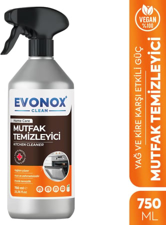 Clean Ultra Güçlü Mutfak Yüzey Temizleyici Ve Yağ Sökücü - Limon Kokulu Sprey 750 Ml