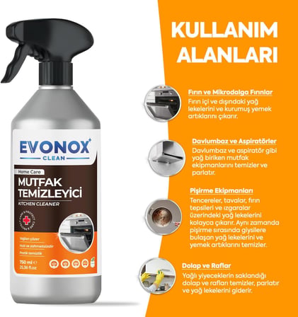 Clean Ultra Güçlü Mutfak Yüzey Temizleyici Ve Yağ Sökücü - Limon Kokulu Sprey 750 Ml