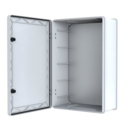 Abs Pano 40 x 60 x 24.2 cm Taban Saclı IP65 Plastik Pano Montaj Plakalı Elektrik Kutusu Pano Darbeye Dayanıklı Dış Ortam Muhafaza Kutusu ABS Pano POLİ 046