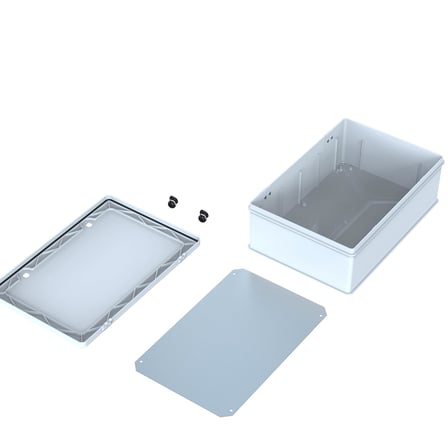 Abs Pano 40 x 60 x 24.2 cm Taban Saclı IP65 Plastik Pano Montaj Plakalı Elektrik Kutusu Pano Darbeye Dayanıklı Dış Ortam Muhafaza Kutusu ABS Pano POLİ 046
