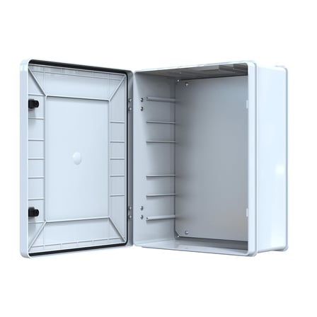 Abs Pano 40 x 50 x 20 cm Taban Saclı IP65 Plastik Pano Montaj Plakalı Elektrik Kutusu Pano Darbeye Dayanıklı Dış Ortam Muhafaza Kutusu ABS Pano POLİ 024