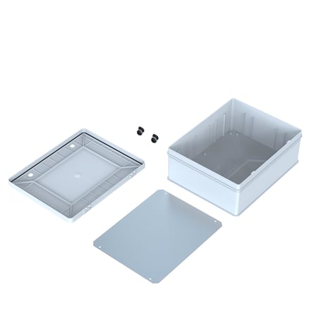 Abs Pano 40 x 50 x 20 cm Taban Saclı IP65 Plastik Pano Montaj Plakalı Elektrik Kutusu Pano Darbeye Dayanıklı Dış Ortam Muhafaza Kutusu ABS Pano POLİ 024