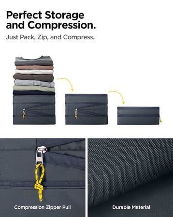 Seyahat Paketleme Küpleri/Valiz içi Düzenleyici Çanta Kabin Boy S (2 Adet) Gray - AFA08480