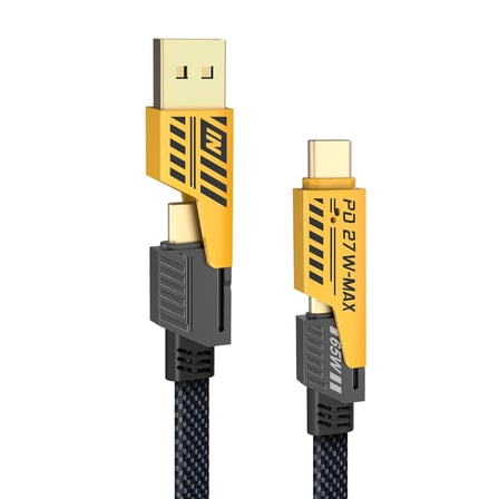 USB Şarj Kablosu: Type C to Lightning Örgü Şarj Kablosu USB A/USB C 65W Tip C/27W PD Her Cihaz ile Uyumlu Metal Başlıklı