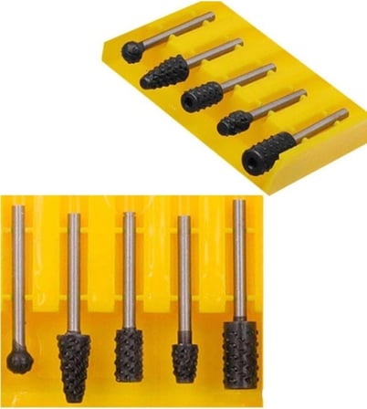 5 Parça Hss Ahşap Için Törpü Freze Uç Seti Dremel Benzeri Gravür Makinası Için Kalıpçı 3.17Mm Sap