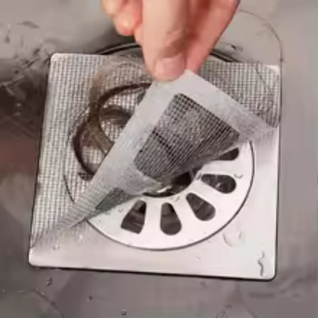 Gider Süzgeci Banyo Duş Tuvalet,Böcek ve Haşere Engelleyici, Saç Küvet Drenajı Kapağı, 10 Adet, 10x10 Cm, Yapışkanlı 1.SINIF