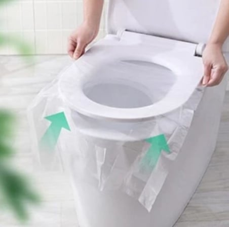 Tek Kullanımlık Hijyenik Klozet Kapağı Örtüsü - 50 Adet, Seyahat İçin İdeal