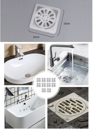 10'lu Banyo ve Mıutfak Lavabo Koku Önleyici ve Haşere Böcek Önleyici Gider Filtresi