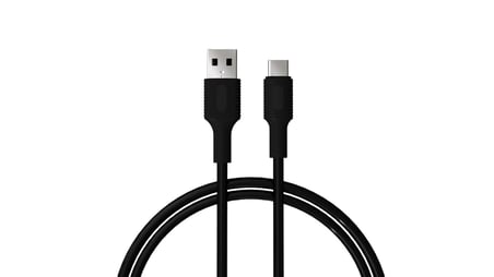 USB A-C Hızlı Şarj Kablosu, Siyah (100 CM)