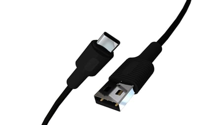 USB A-C Hızlı Şarj Kablosu, Siyah (100 CM)