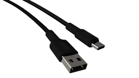 USB A-C Hızlı Şarj Kablosu, Siyah (100 CM)