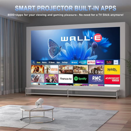 Projektör 4K Taşınabilir Destek WiFi 6 BT 5.4 [Entegre Uygulama] Android 14
