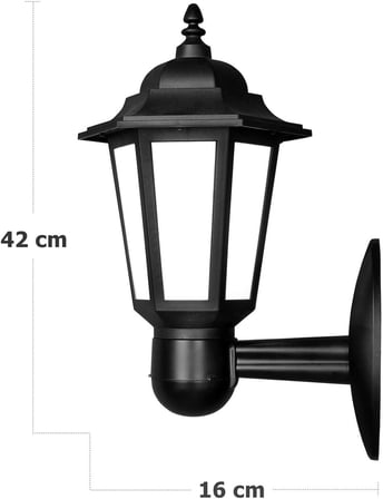 Aplik Dış Mekan Bahçe Lambası Zita Modern Bahçe Aydınlatma Armatürü E27 Duylu IP54 Suya Dayanıklı (Ampul Dahil Değildir)