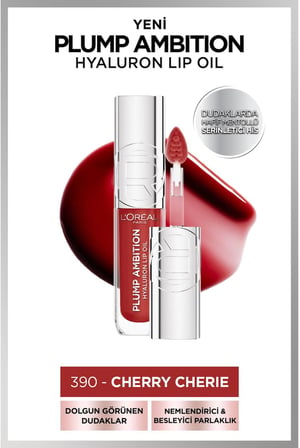 Paris Loreal Paris Plump Ambition Hyaluron Lip Oil - 390 Cherry Cherie
