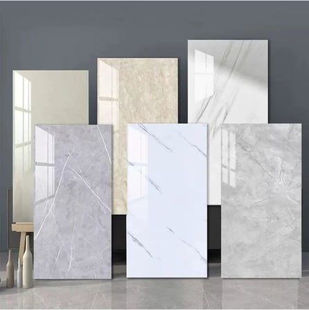 Kırık Beyaz Yapışkanlı Pvc Duvar Kaplama Mutfak Banyo Sticker 30 * 60cm 6 Adet 1,08mt2