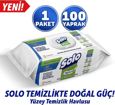 Yüzey Temizleme Mendili Doğal Güç Okaliptus & Çam, 100 Yaprak