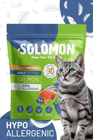 Somon'lu Süper Premium 1,5 Kg Somonlu Kedi Maması - Hipoalerjenik - Düşük Tahıllı - Yüksek Hayvansal Protein Oranlı - Tüy Dökülme Engelleyici - Kolay Sindirilebilir - Kuru Kedi Maması