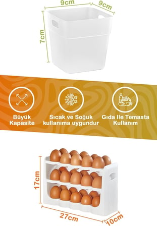 Life 6 Parça Buzdolabı İçi Düzenleyici ve 30 Bölmeli Yumurtalık MIT1105