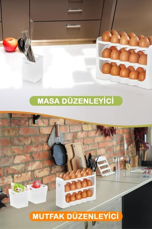Life 6 Parça Buzdolabı İçi Düzenleyici ve 30 Bölmeli Yumurtalık MIT1105