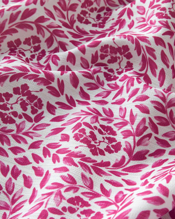 Home Carnival Floral Polyester Masa Örtüsü Fuşya