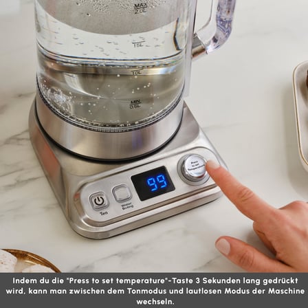 Refika'dan XL Cam Çay Makinesi Chrome