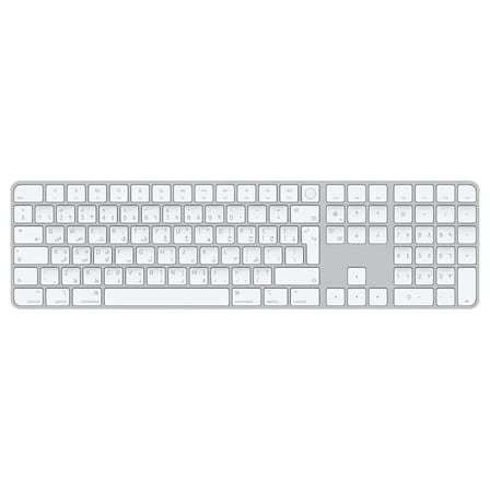 Touch ID özellikli ve Sayısal Tuş Takımlı Magic Keyboard: Bluetooth, şarj edilebilir. Apple çipe sahip Mac bilgisayarlarla çalışır; Türkçe Q Klavye, Siyah tuşlar (USB-C)