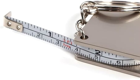 120 cm 47 inç Ölçüm Kapasiteli Mini Metal Alüminyum Şerit Metre Ölçüm Bandı Mezura Anahtarlık