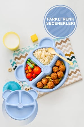 Life 3 Bölmeli Mavi Bebek Çocuk Yemek Mama Tabağı MIT1115