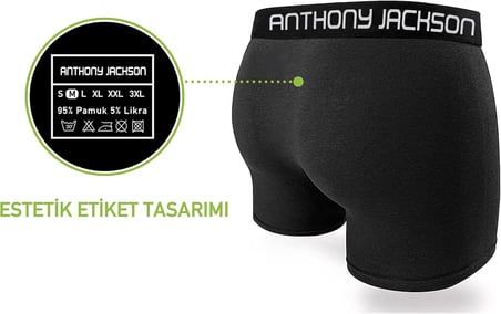 5'li-3'lü Kutu Desenli Premium Erkek Boxer Palm Horizon