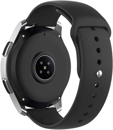 Huawei Watch Gt6/Gt5/Gt4/Gt3/Gt2 46mm Pro/Se/Elite ile Uyumlu Kordon Klasik Silikon Kayış (22mm) 1-SİYAH