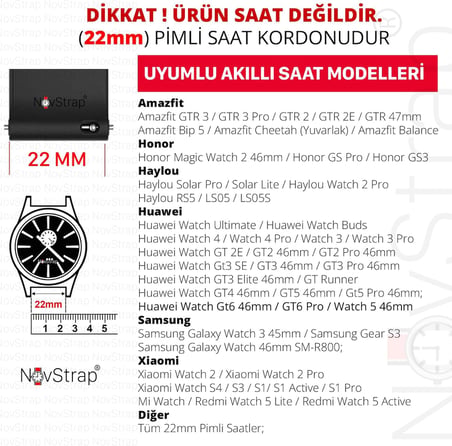 Huawei Watch Gt6/Gt5/Gt4/Gt3/Gt2 46mm Pro/Se/Elite ile Uyumlu Kordon 22mm Metal Hasır Çelik Kayış LACİVERT