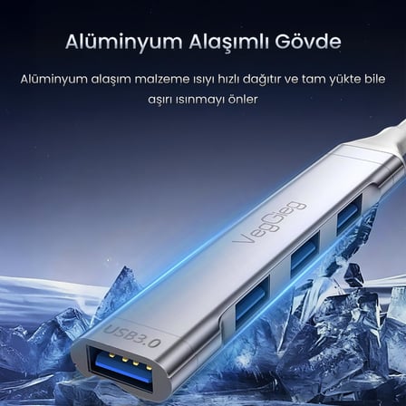 Type-C to USB 3.0 4 Port 3*USB 2.0 ve 1*USB 3.0 Çoklayıcı Hub