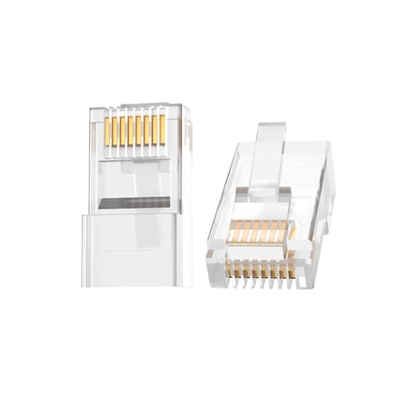 Jack 8P8C Ethernet Konnektörü Altın Kaplama 102 Adet