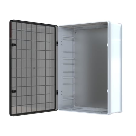 Abs Pano 50 x 70 x 22.5 cm Taban Saclı IP65 Plastik Pano Montaj Plakalı Elektrik Kutusu Pano Darbeye Dayanıklı Dış Ortam Muhafaza Kutusu ABS Pano POLİ 029