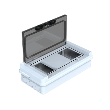 Kutusu 6 Sigortalı + Monofaze Sayaç Sıva Üstü Sayaç Kutusu IP65 18 x 36.5 x 9.6 cm POLİ 116